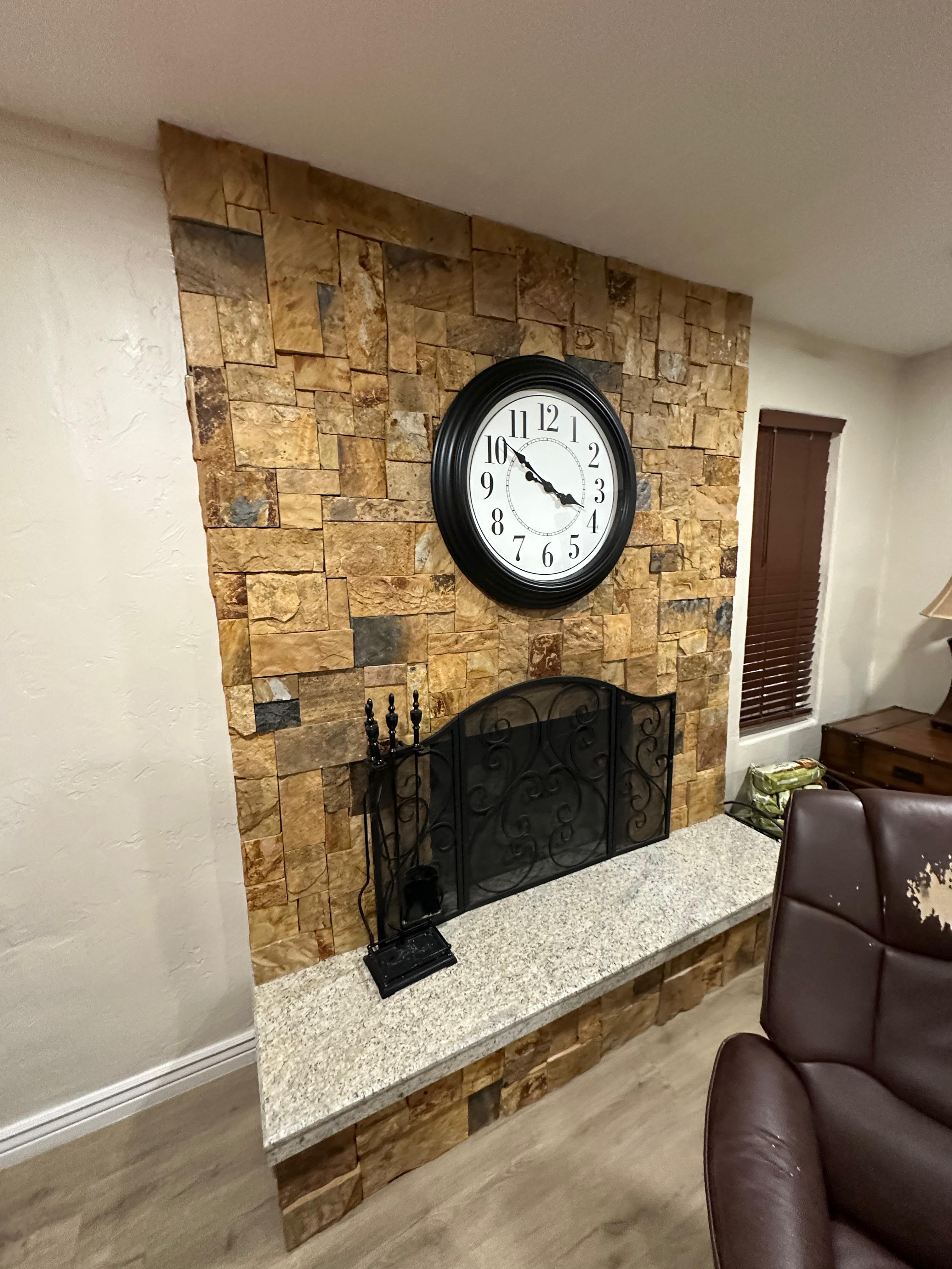 Remodeling - Stone Fireplace