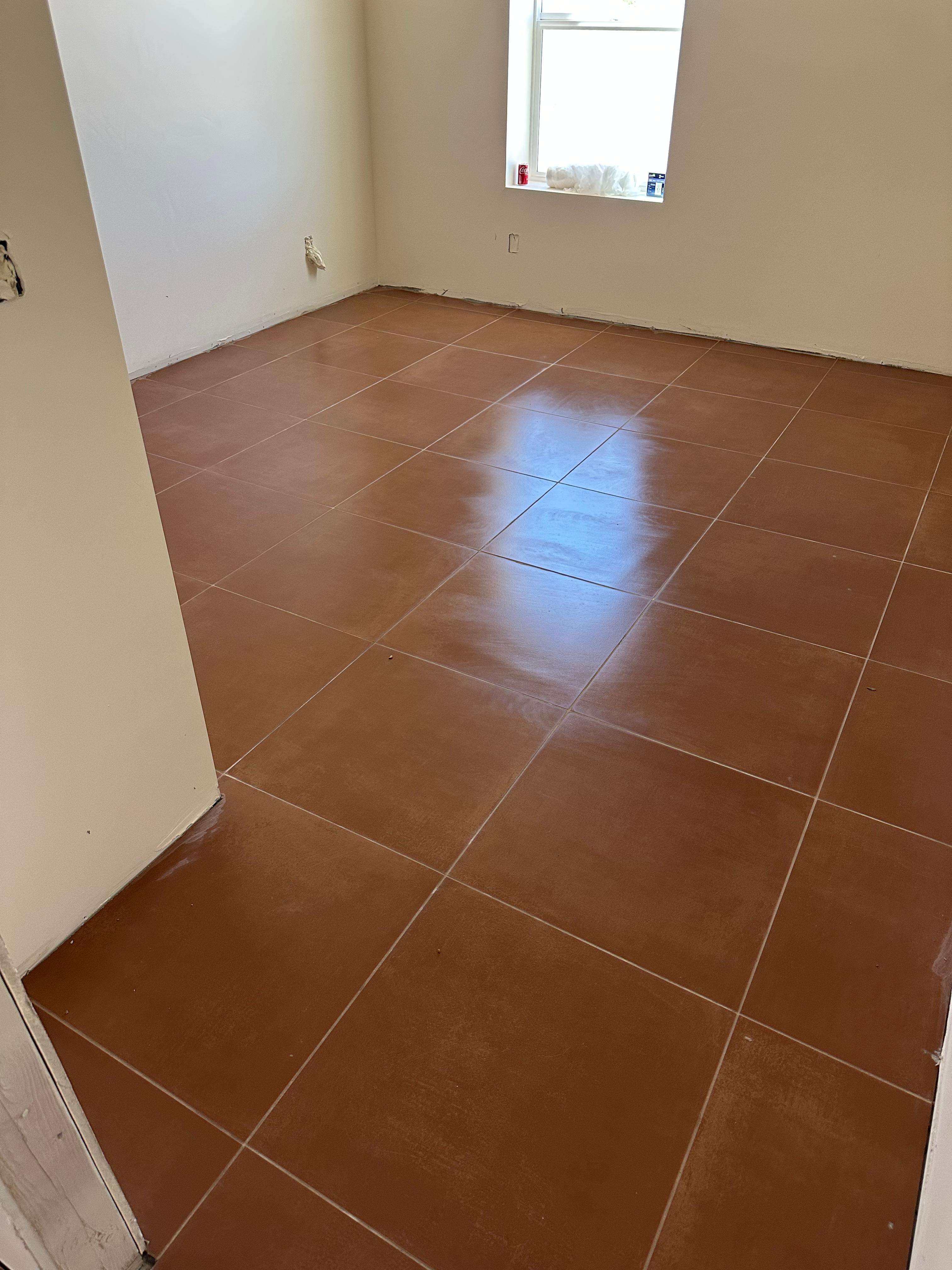 Tile floor installation